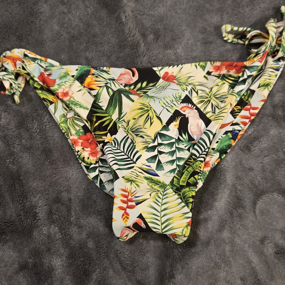 Fused Hawaii Aloha Tropical Print Bikini Bottom